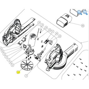 Turbine souffleur  RYOBI modèles OBL1820H et OBL1820S