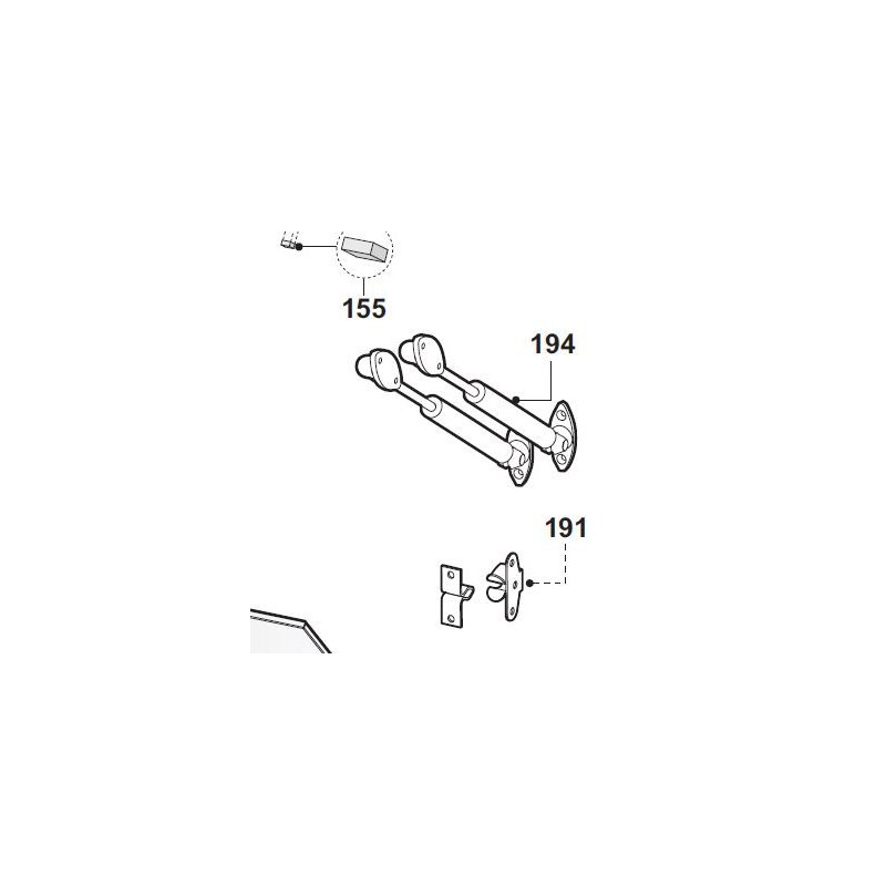 Vérin pour hotte AIRLUX AHA88BK Vérin pour hotte AIRLUX AHA88BK