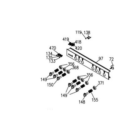 Support interrupteur cuisinière AIRLUX CC902GTIXN