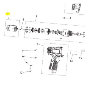 Moteur perceuses / visseuses RYOBI RCD12011L - RCD12012L