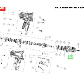 Mandrin perceuses - visseuses sans fil RYOBI R12DD-L13S