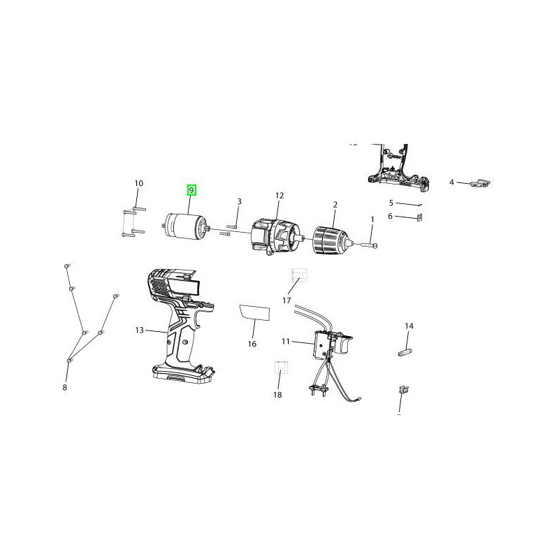 Moteur pour perceuses / visseuses sans fil RYOBI R12SD Moteur pour perceuses / visseuses sans fil RYOBI R12SD