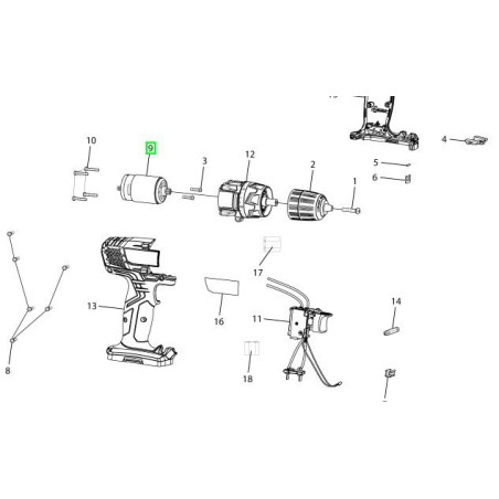 Moteur pour perceuses / visseuses sans fil RYOBI R12SD