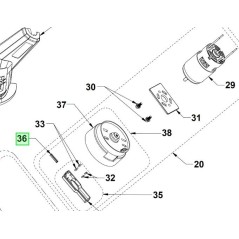 Ressort de sortie de fil coupe bordure RYOBI RLT183213 - OLT1825