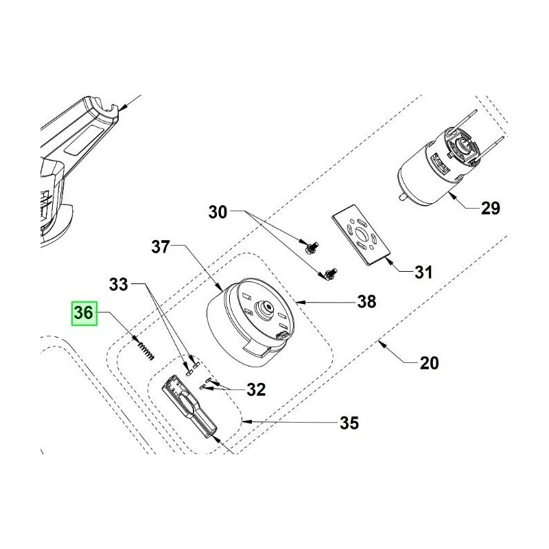Ressort de sortie de fil coupe bordure RYOBI RLT183213 - OLT1825 Ressort de sortie de fil coupe bordure RYOBI RLT183213 - OLT1825