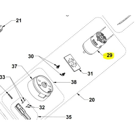 Moteur coupe bordures / débroussailleuses RYOBI RLT1825LI / RLT1825M13S
