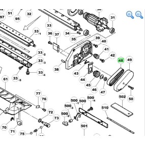 Courroie 5131001092 pour rabot RYOBI modèles L1000TB