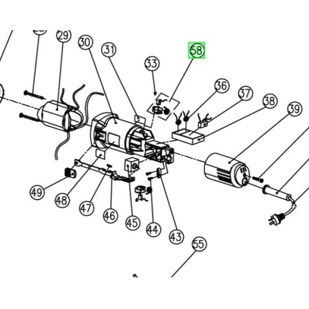 Charbon moteur meuleuse RYOBI EAG7512C