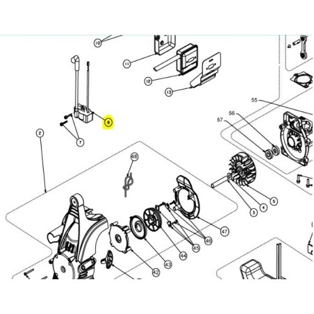 Bobine d'allumage pour souffleur RYOBI RBL30BPT