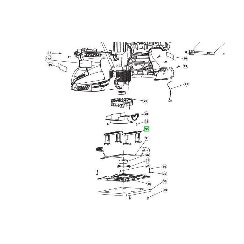Pied pour ponceuse RYOBI EOS2410N - EOS2410NHG Pied pour ponceuse RYOBI EOS2410N - EOS2410NHG