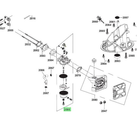 Carburateur pour tondeuse RYOBI modèle RLM4114
