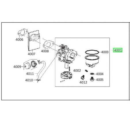 Carburateur pour tondeuse RYOBI modèle RLM53190YV