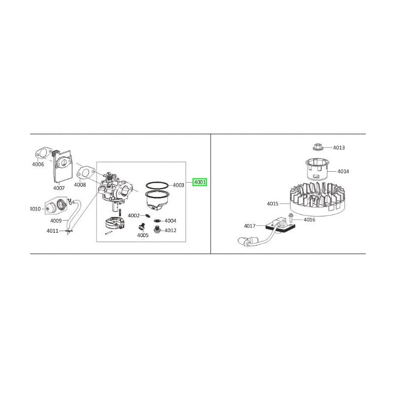 Carburateur pour tondeuse RYOBI RLM46175Y - RLM46175YL Carburateur pour tondeuse RYOBI RLM46175Y - RLM46175YL