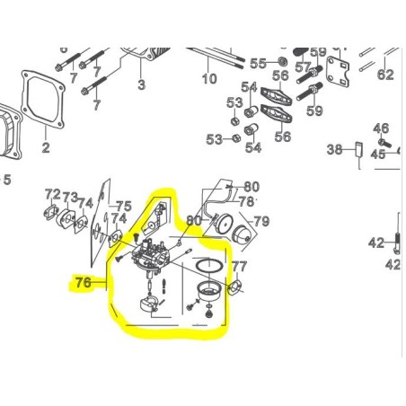 Carburateur pour tondeuse RYOBI RLM46173SME