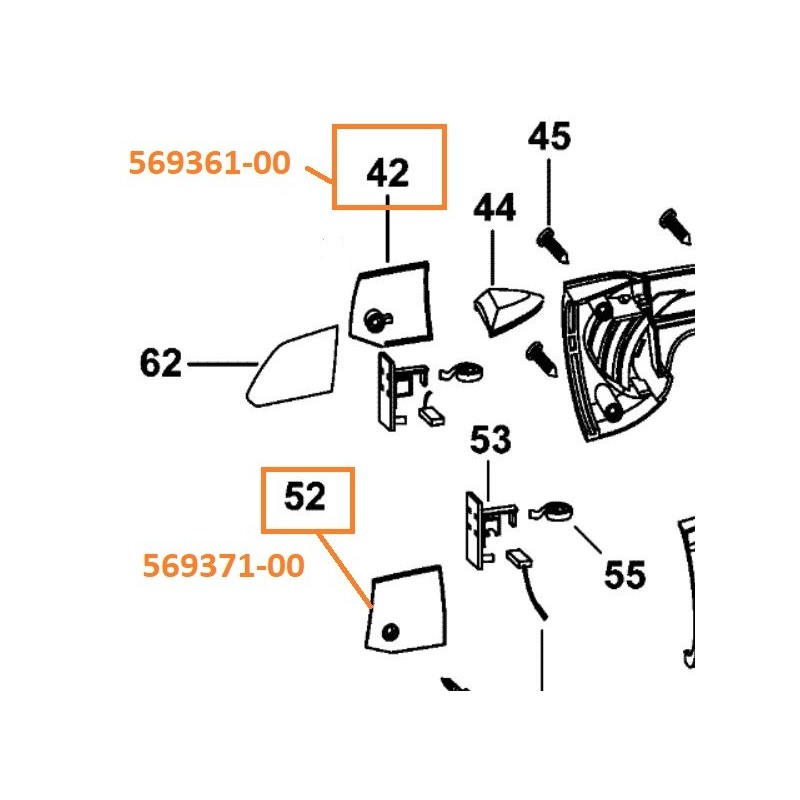Cache charbon 569371-00 meuleuses BLACK & DECKER AST20XC, KG2000, KG22023