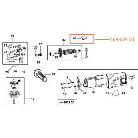 Patin 569359-00 meuleuses BLACK & DECKER AST20XC, KG2000, KG22023