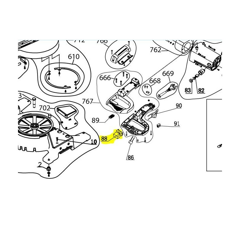 Interrupteur scie à onglet RYOBI modèle EMS2431SCL