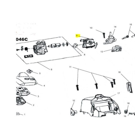 Carburateur tronçonneuses RYOBI RCS3535C2 - RCS4450C