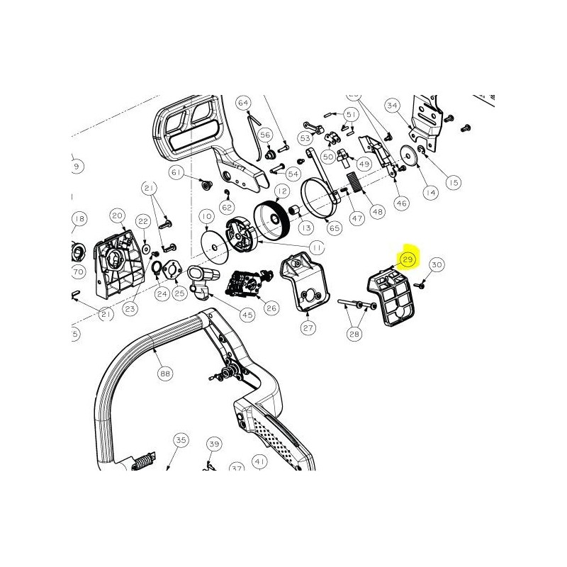 Filtre à air tronçonneuses RYOBI RCS5133CB - PCN454 Filtre à air tronçonneuses RYOBI RCS5133CB - PCN454