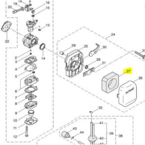 Filtre à air débroussailleuses RYOBI PBC3243M - PBC3243ML