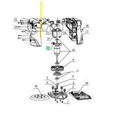 Charbon (x1) pour ponceuse RYOBI modèle EMS2525V