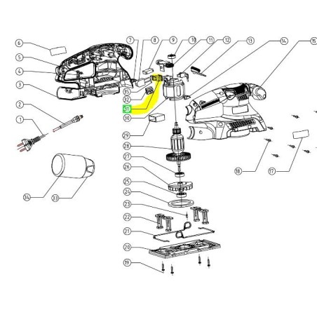 Interrupteur pour ponceuse RYOBI ESS2590V
