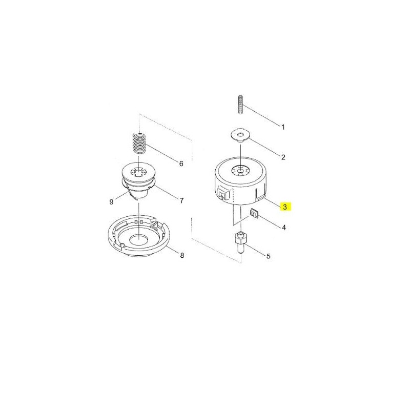 Support de bobine pour coupe bordures RYOBI PBC5043M Support de bobine pour coupe bordures RYOBI PBC5043M