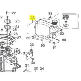Réservoir pour tondeuse à gazon RYOBI RLM46173SME