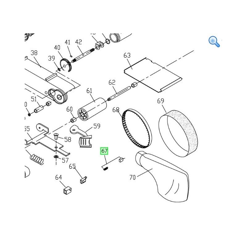 Charbon moteur ponceuse à bande RYOBI EBS7076 Charbon moteur ponceuse à bande RYOBI EBS7076