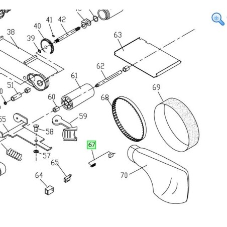Charbon moteur ponceuse à bande RYOBI EBS7076