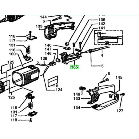 Interrupteur meuleuse d'angle MILWAUKEE AGV20-180