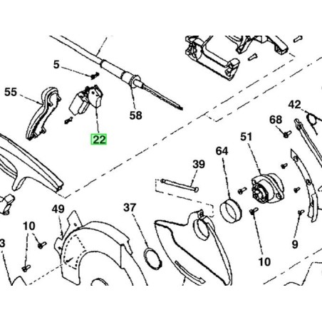 Interrupteur scie circulaire MILWAUKEE MCS65