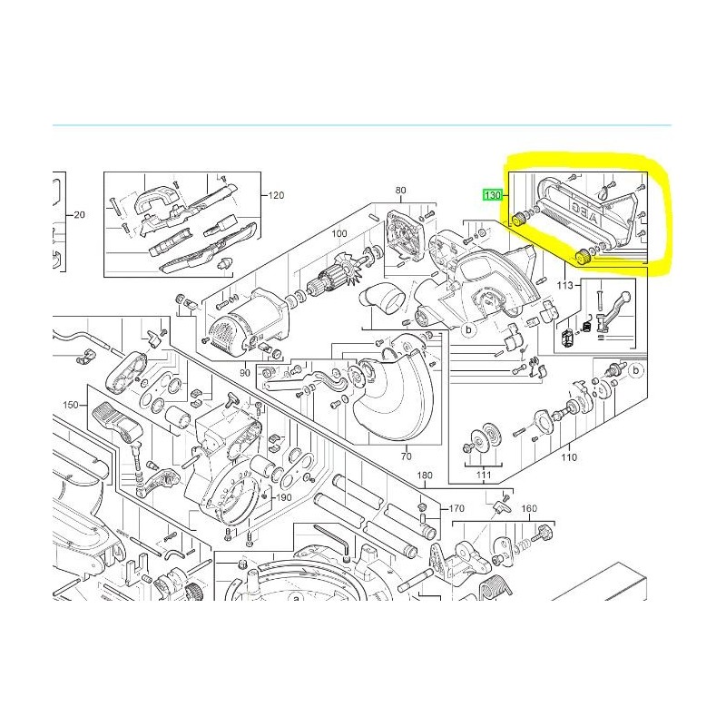 Ensemble courroie et pignons scie à onglet AEG PS305DG