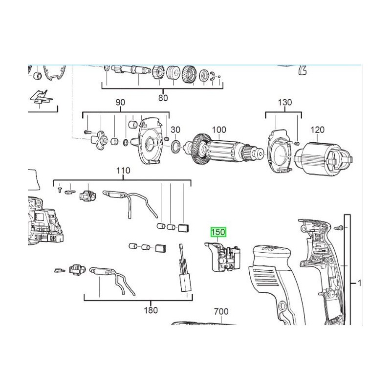 Interrupteur perceuses MILWAUKEE PD2E22R - PD2E24R Interrupteur perceuses MILWAUKEE PD2E22R - PD2E24R