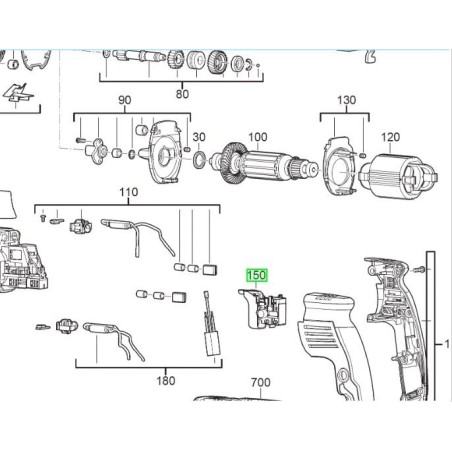 Interrupteur perceuses MILWAUKEE PD2E22R - PD2E24R