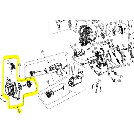 Lanceur pour tronçonneuse RYOBI RCS3535A - RCS3535CA