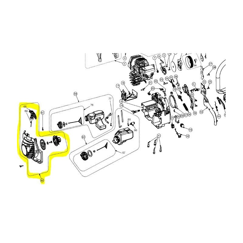 Lanceur pour tronçonneuse HOMELITE HCS3435A - HCS3335A Lanceur pour tronçonneuse HOMELITE HCS3435A - HCS3335A