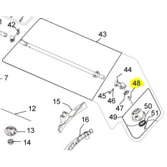 Axe support tête débroussailleuse RYOBI RBC30SBS