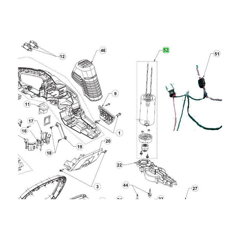 Moteur taille haies RYOBI RHT1850H25HS - OHT1850H