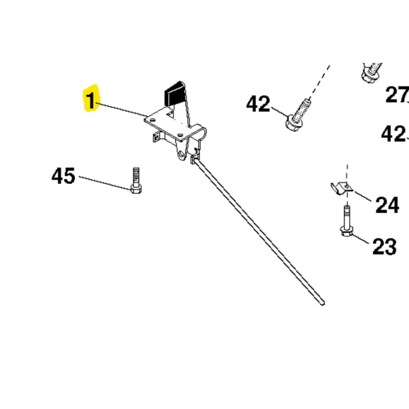 Câble d'accélération 532189482 pour motoculteur MC CULLOCH modèle MRT6 Câble d'accélération 532189482 pour motoculteur MC CULLOCH modèle MRT6