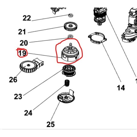 Support bobine BLACK & DECKER BESTE625, BESTE628, BESTE630