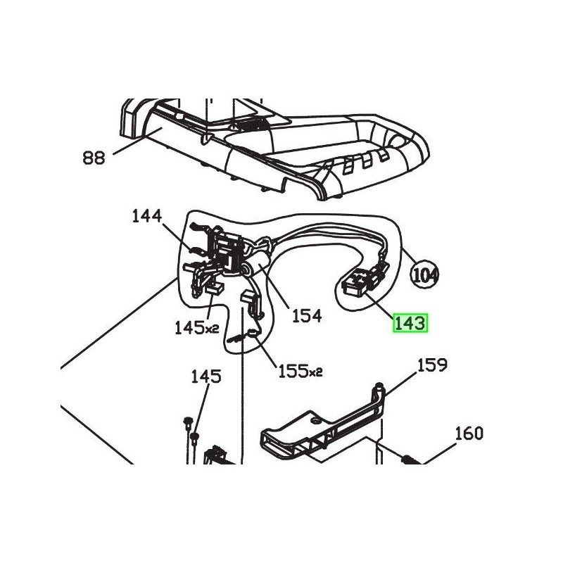 Interrupteur scie à onglets RYOBI EMS190DCL