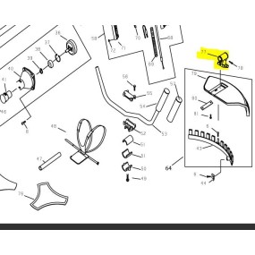 Support du carter de protection débroussailleuse RYOBI RBC52SB