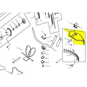 Carter de protection débroussailleuses RYOBI RBC40SB - RBC38SB
