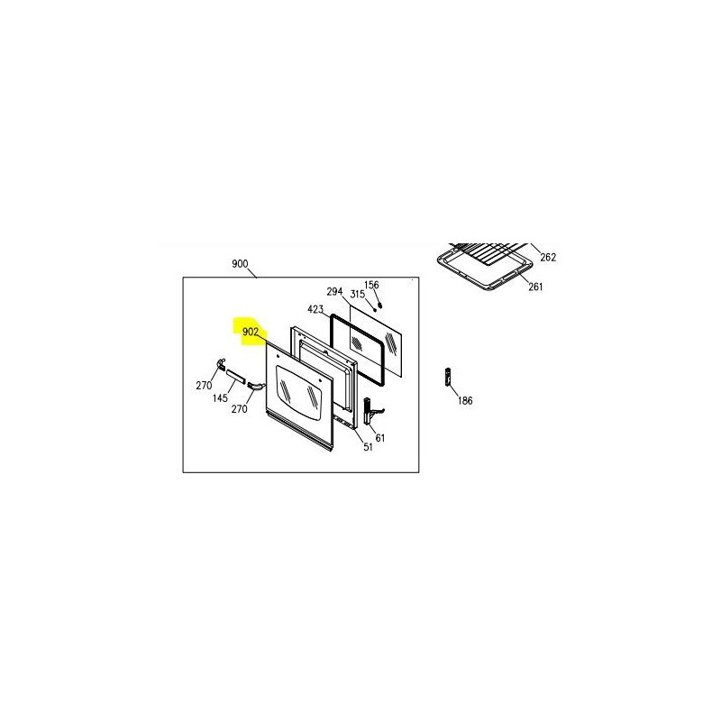 Vitre extérieure four GLEM GU66CVIXN