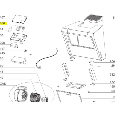 Module de puissance pour hotte AIRLUX AHA87 / AHW37