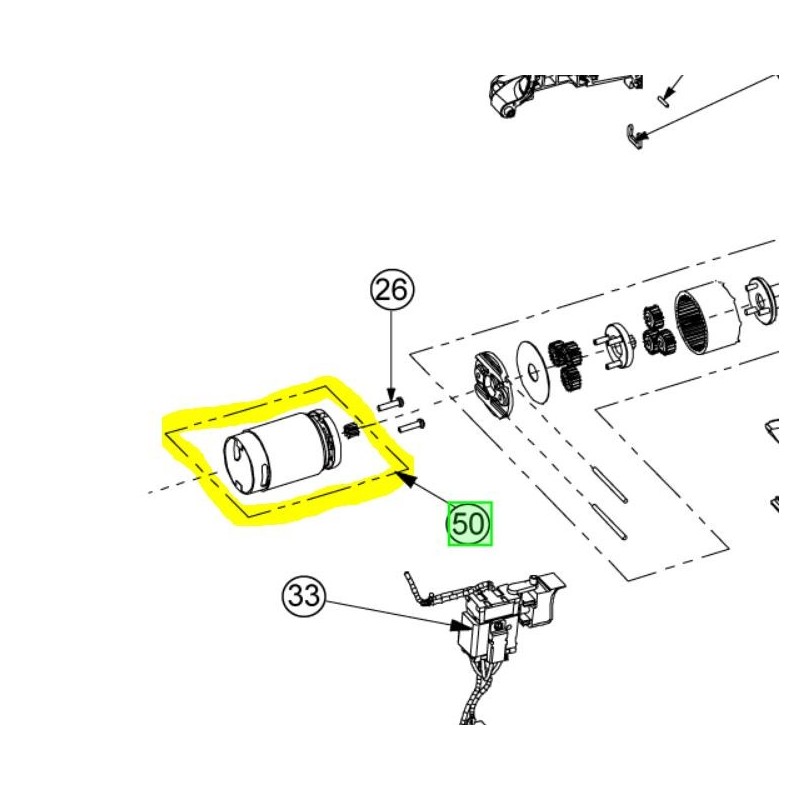 Moteur perceuses RYOBI LSD1201PB - CSDT1201NC