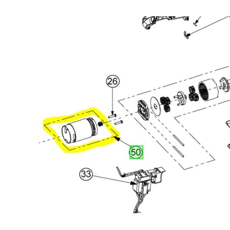 Moteur perceuses RYOBI LSD1201PB - CSDT1201NC
