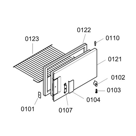 Fermeture de porte partie congélateur AIRLUX RMF30A