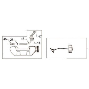 Réservoir essence débroussailleuse RYOBI RBC254FC